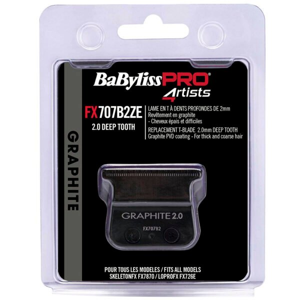 Ніж для тример BaByliss Pro FX707B2ZE Graphite Deep Tooth 2.0мм (Skeleton FX, Lo-Pro) - Зображення 2