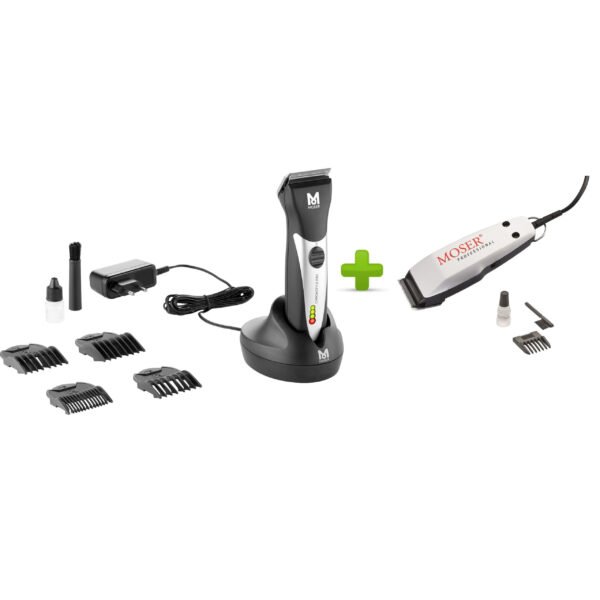 Акційний набір, машинка для стрижки MOSER ChromStyle Pro + машинка для окантовки 1411 Mini, 1871-0101