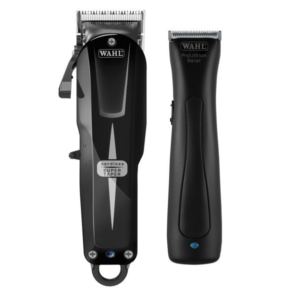 Набір машинок в кейсі Wahl Cordless Combo Super Taper Cordless Black + Beret Stealth 08592-017 - Зображення 2